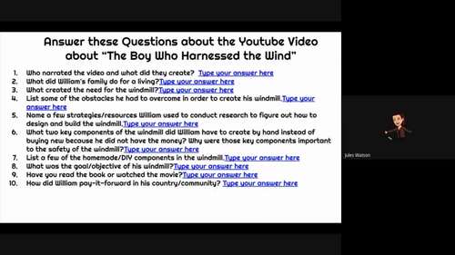 "The Boy Who Harnessed the Wind" Engineering Interactive Power Point