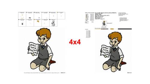 Smiling Christopher Robin holding a letter embroidery designs - Instant ...