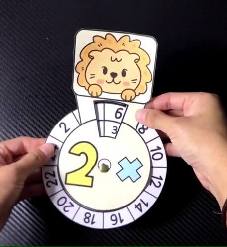 Multiplication Wheel Craft | Times Tables 0–12 | Color & Build Math Activity