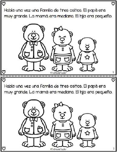 Cuento De Los Tres Ositos Para Niños - Hay Niños