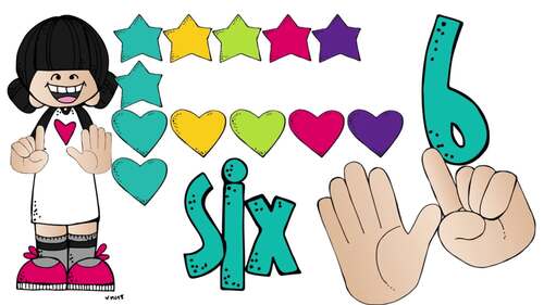 6 - Counting Clip art - Mini - Melonheadz clipart by Melonheadz Clipart