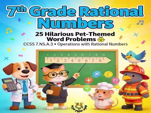 7th Grade Math Operations with Rational Numbers word Problems CCSS 7.NS.A.3