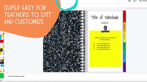 DIGITAL INTERACTIVE NOTEBOOK TEMPLATES EDITABLE | PERSONAL/COMMERCIAL USE!