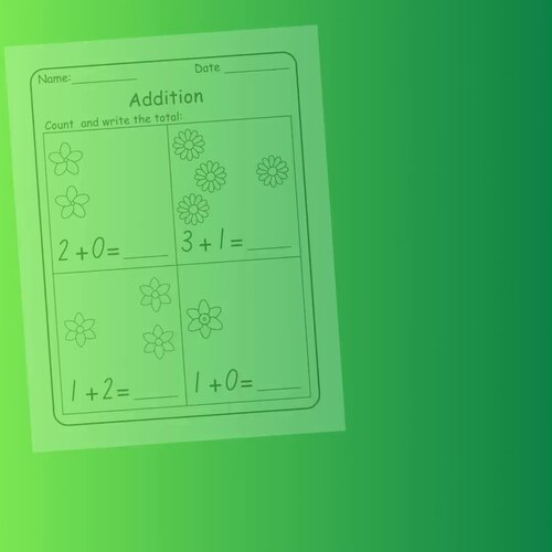 Spring Flowers Addition Worksheets Within 10 | Kindergarten Math Activities
