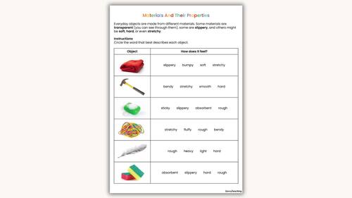Year 1 Science Everyday Materials | Printable Science Lesson Resources