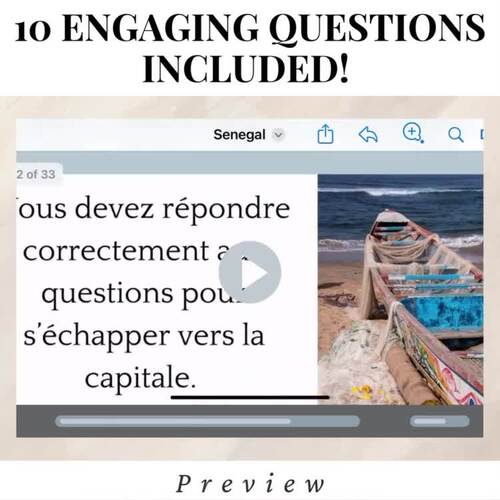 Le Sénégal French Senegal Digital Escape Room Francophone Activity