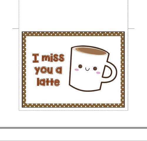 Printable "I Miss You" Greeting Cards for Students--Distance Learning