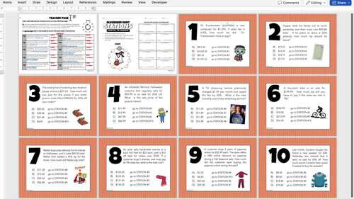 Consumer Math Percent Word Problems Sales Tax Tip Discount No Prep Sub Plans