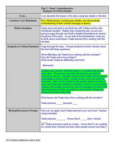 The Wild Christmas Reindeer by Jan Brett Lesson Plan and Google Activities