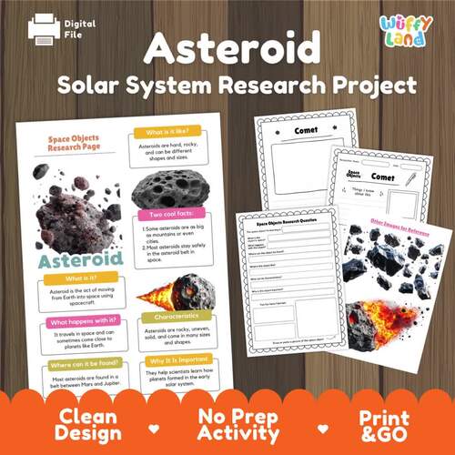 Asteroid & Comet Space Research Project | Solar System Informational Text