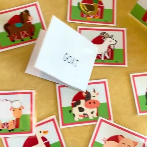 Farm animals, circle time game, guess who is in the barn activity toddlers