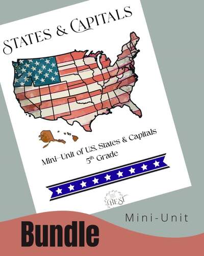 States & Capitals Mini-Unit by Budding Embers Studios | TPT