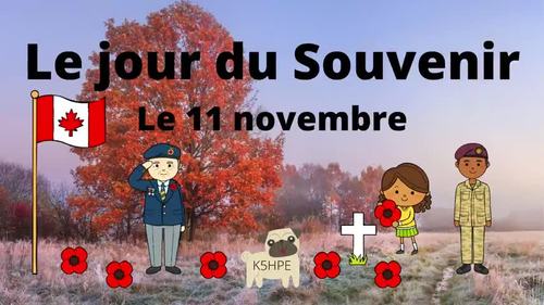 Preview of FRENCH: Remembrance Day, Social Studies, Vocabulary, Early Literacy, Video/Ebook