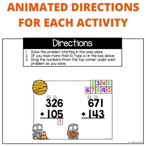 Digital Halloween Activities for 3rd grade math centers by A Twinkling ...
