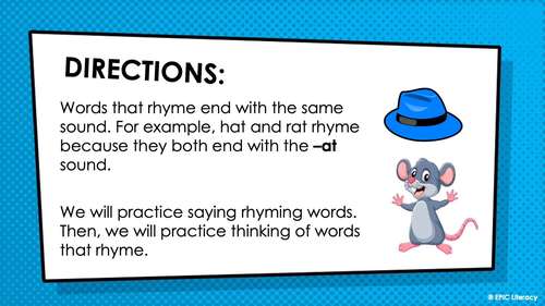 Rhyming Words by Affirm Literacy | TPT