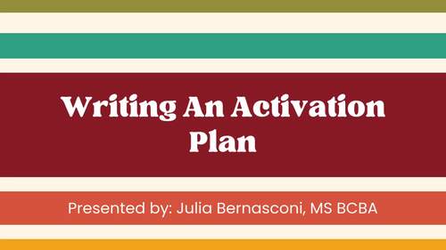 Preview of Writing An Activation Plan For Seniors
