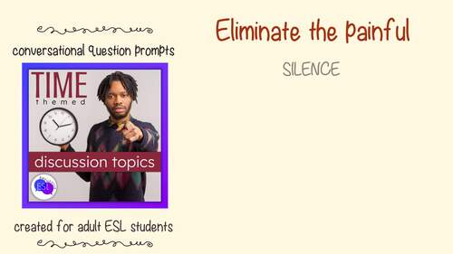 TIME themed discussion questions for Advanced Adult ESL