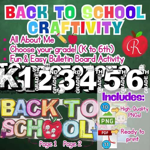 Back to School Craftivity | All About Me Writing Prompts | First Day of ...