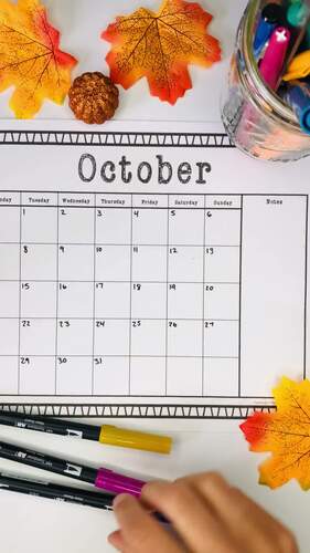 Blank Monthly Calendars (Horizontal) Undated   Notes Single Page Blank Monthly Calendars (Horizontal) Undated   Notes Single Page