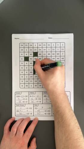 Simplifying Improper Fractions | Cinco de Mayo Mystery Color by Number