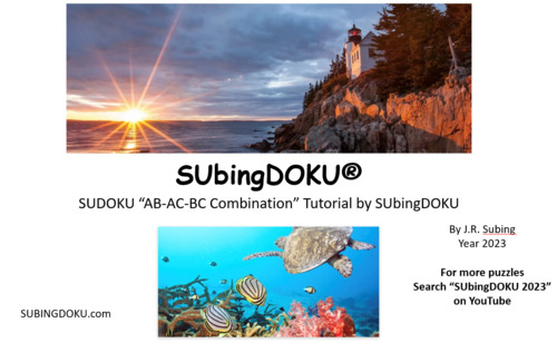 Preview of SUDOKU ABC Combination Tutorial by SUbingDOKU