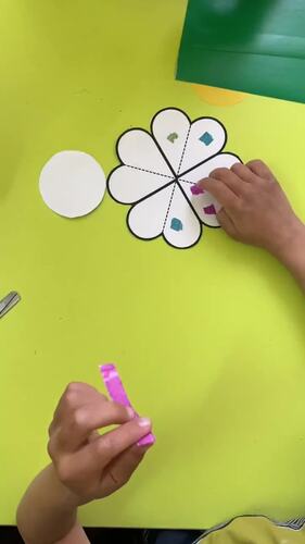 Easy Paper Heart Flower Craft for Kids Foldable Heart Flower Template