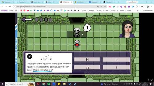 SAT Math Prep: Dungeons & Dragons ANIMATED Escape Room Game w/ Desmos!