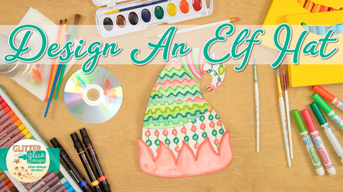 Preview of Christmas Craft: Elf Hat Art Project, Roll-A-Dice Game, & Art Sub Plan Idea
