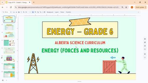 Grade 6 - Energy (Forces & Resources) - Alberta Science - Google Lesson ...