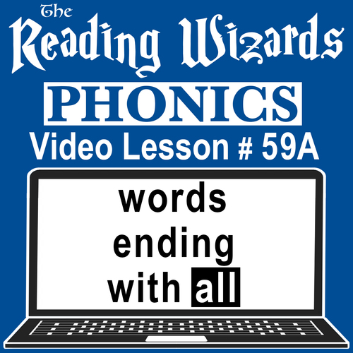 Preview of Phonics Video/Easel Lesson - Word Families:  ALL  - Reading Wizards #59A