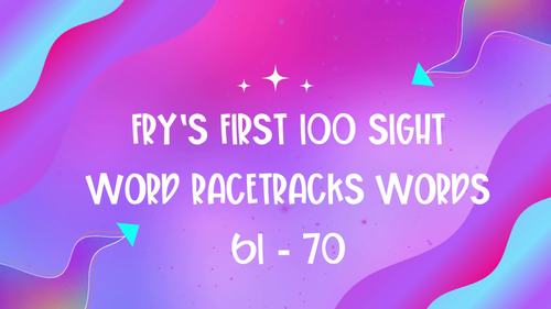 Fry Sight Word Fluency Racetracks | Words 61 - 70 | Printable | TPT