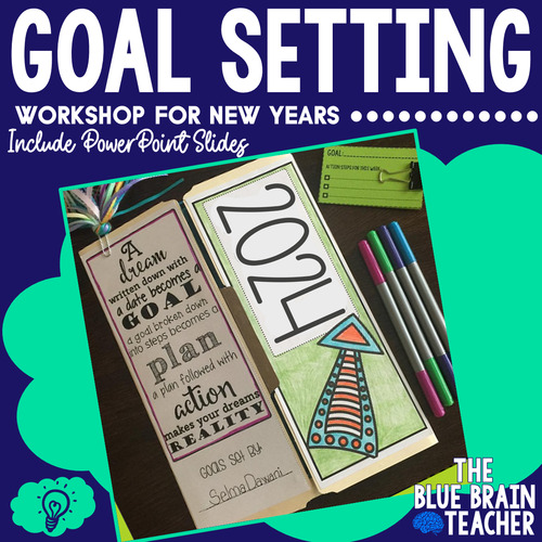 Preview of New Years Goal Setting Workshop Grades 4-12 (Updated for 2023 to 2025)