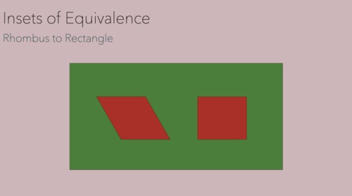 Preview of Montessori Insets of Equivalence: Rhombus to Rectangle Presentation