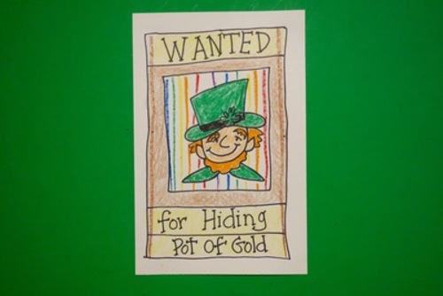 Preview of Let's Draw a Wanted Poster for a Leprechaun!