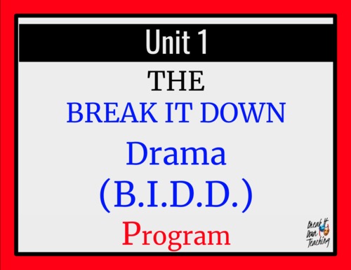 Preview of The Break it Down Drama Program: The Areas and Positions of the Stage