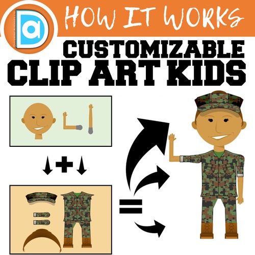 Preview of Editable Clip Art Kids, Customize Your Clip Art and Classroom Decor