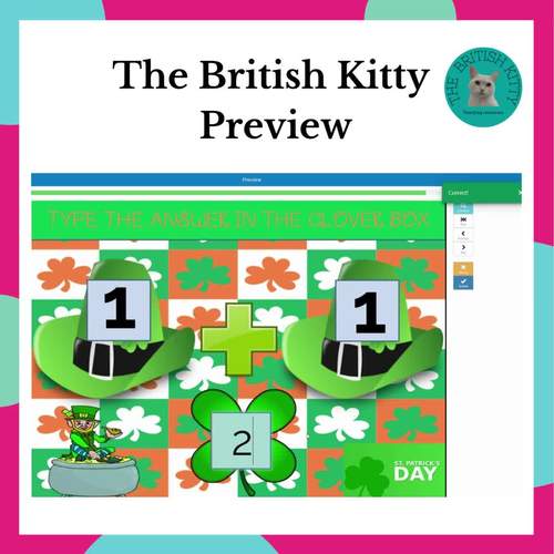 Saint Patrick's Day 1 Digit Addition Math Boom™ Cards by The British Kitty