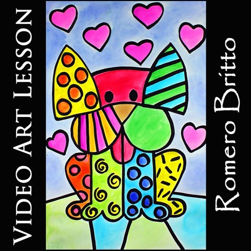 Britto dog art hotsell