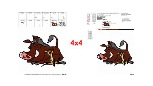 The Lion King - Pumbaa The Whog With Timon Riding - Running And ...