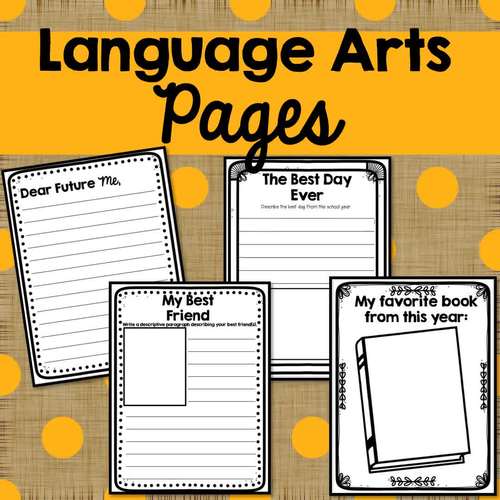 End of the Year Memory Book by Page Products | TPT