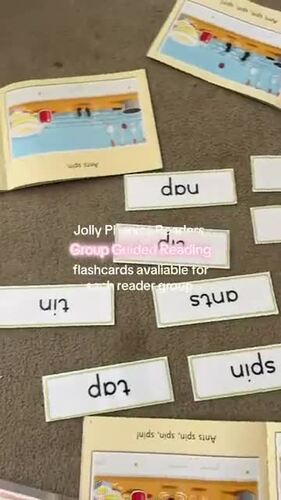Pastel Jolly Phonics Blue Reader Flashcards | Vocabulary Cards (PDF