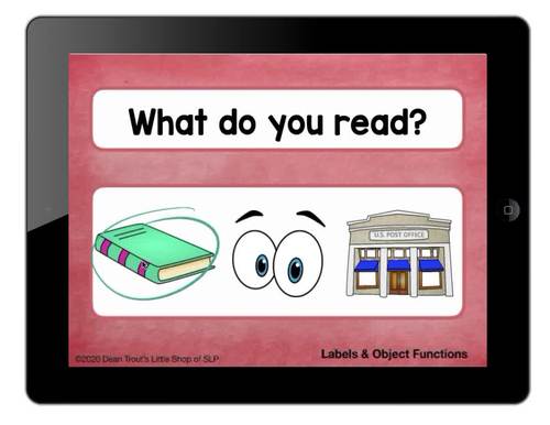 Boom Cards™ | Language Processing | Object Functions and Labeling