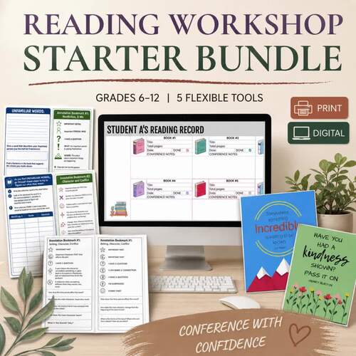 Reading Workshop Starter Bundle | Independent Reading Accountability ...