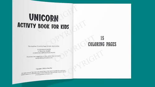 Unicorn Activity Book for Kids by Buffalo Publications | TPT