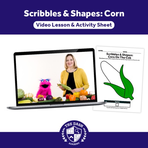 Preview of Scribbles & Shapes: Corn On The Cob