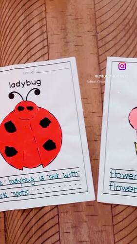 Spring Craft Tear Art Fine Motor Activities Bee Butterfly Pre-K Kindergarten 1st