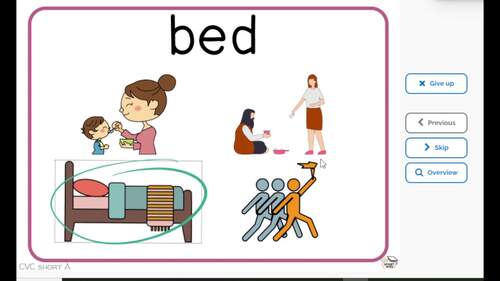CVC Word Games Short E Picture Boom Cards by Smart Way | TPT