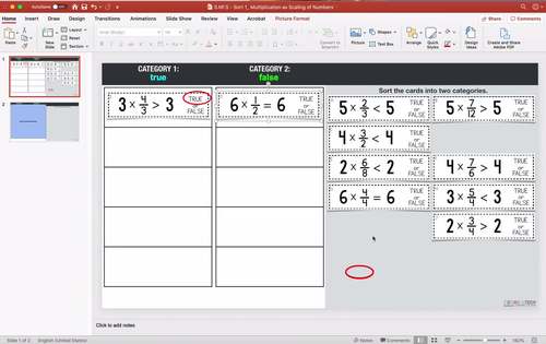 Digital Interactive Notebook 5th Grade Math Review Sorts for Google Slides