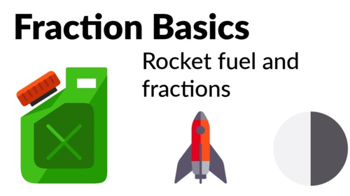 Preview of Fractions Basics - Splitting up a rocket's fuel tanks [Grades 2, 3, 4]