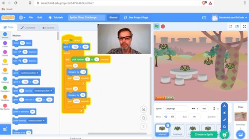 Learn To Code: Challenge #1 Spider Drop by Students Learn To Code